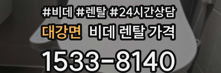 대강면 비데 렌탈 가격