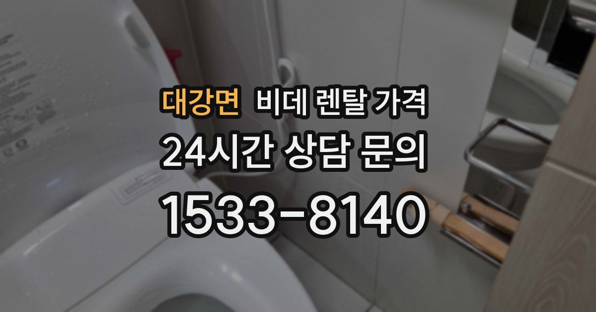 대강면 비데 렌탈 가격
