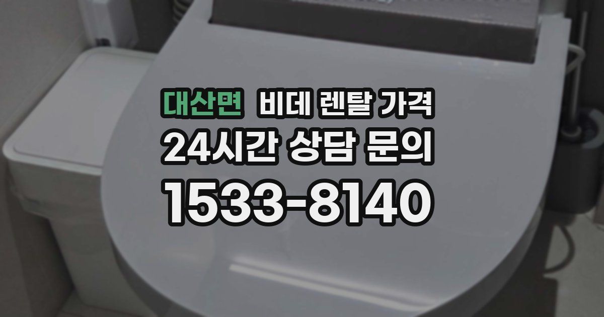 대산면 비데 렌탈 가격