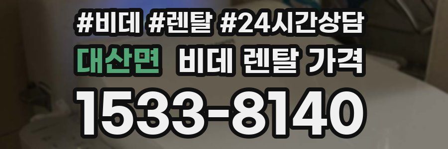 대산면 비데 렌탈 가격