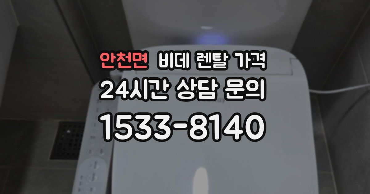 안천면 비데 렌탈 가격