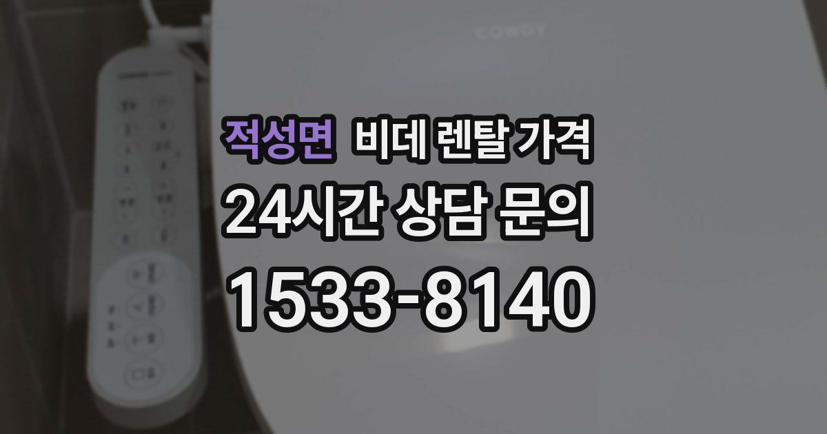 적성면 비데 렌탈 가격