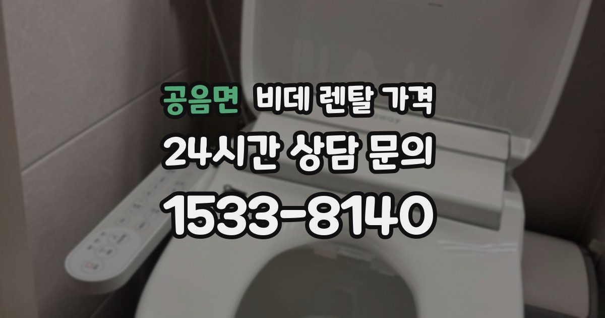 공음면 비데 렌탈 가격