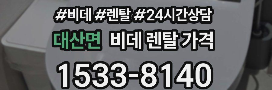 대산면 비데 렌탈 가격