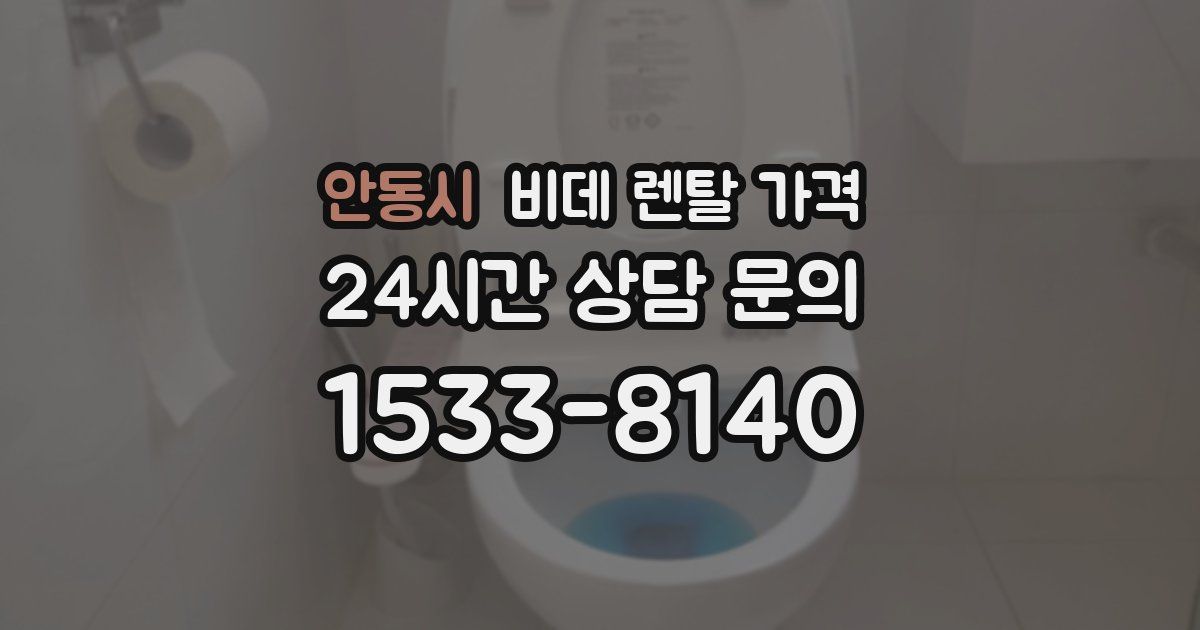안동시 비데 렌탈 가격