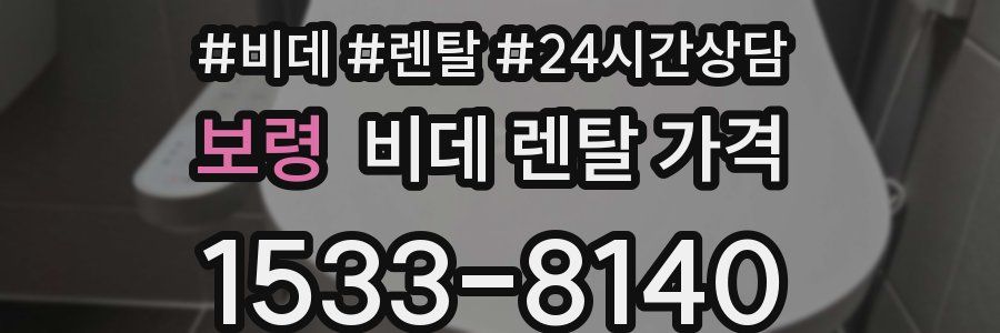 보령 비데 렌탈 가격