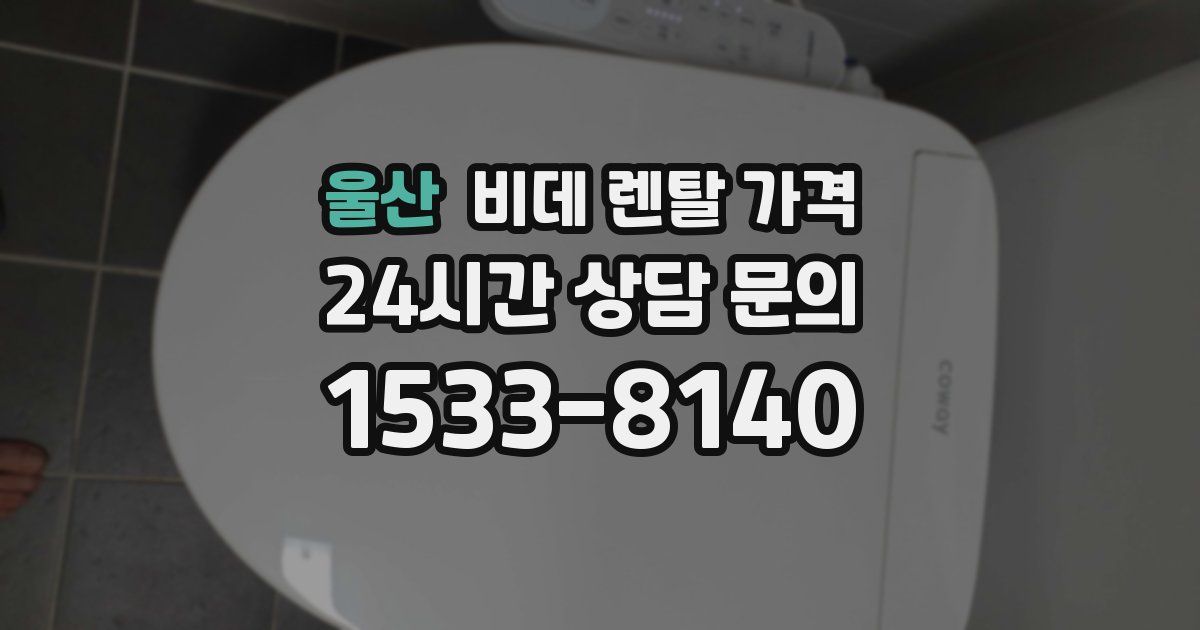 울산 비데 렌탈 가격