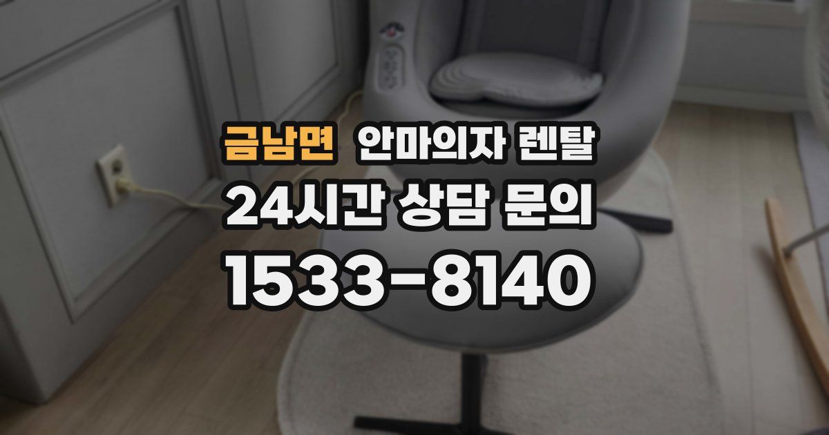 금남면 안마의자 렌탈