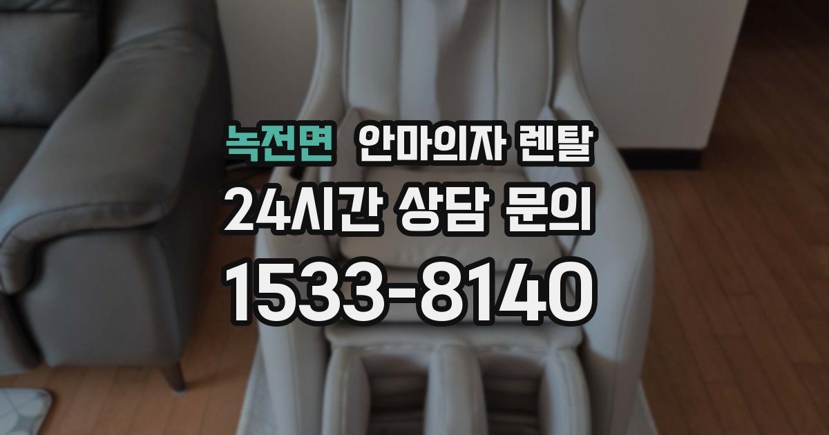 녹전면 안마의자 렌탈