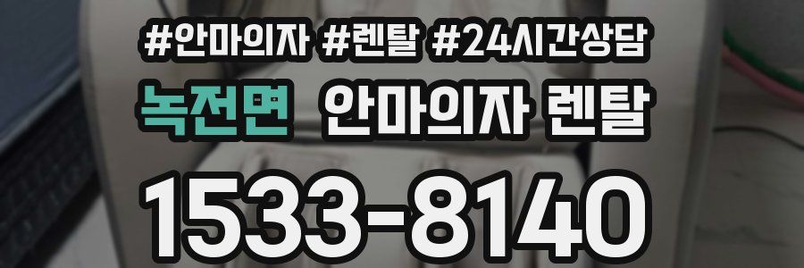 녹전면 안마의자 렌탈