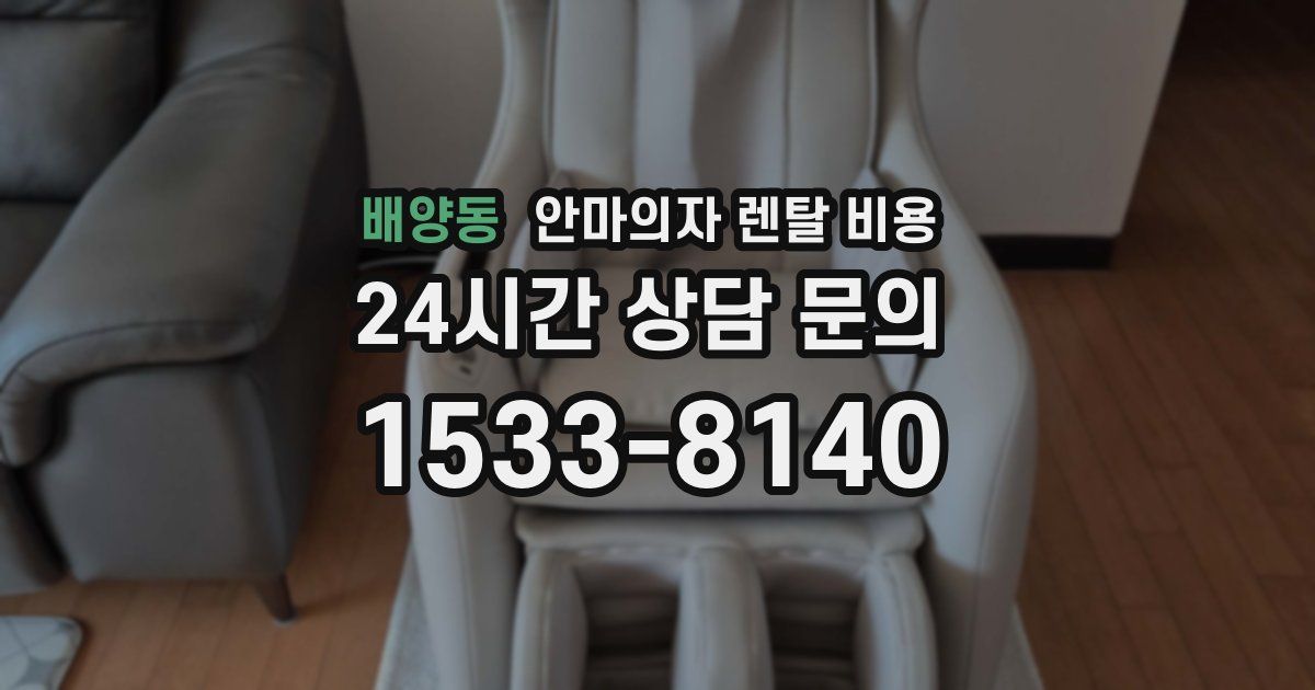 배양동 안마의자 렌탈 비용
