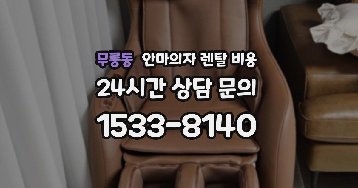 무릉동 안마의자 렌탈 비용