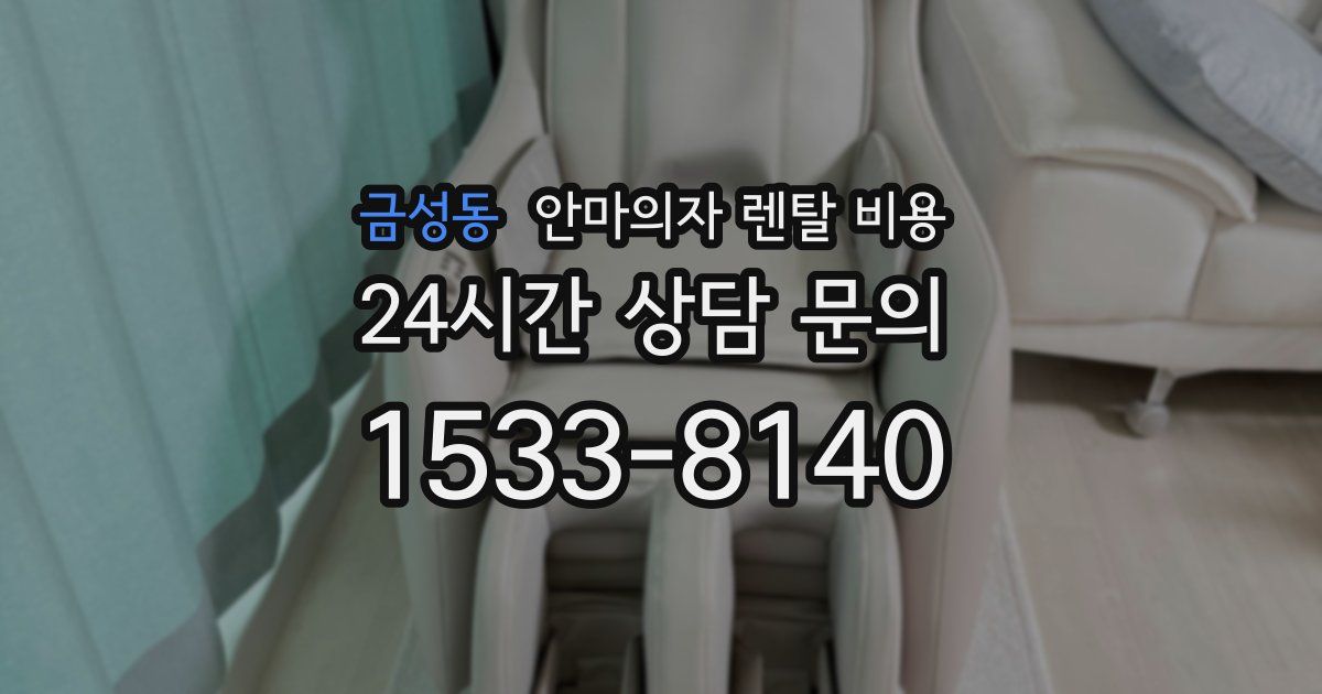 금성동 안마의자 렌탈 비용