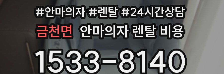 금천면 안마의자 렌탈 비용