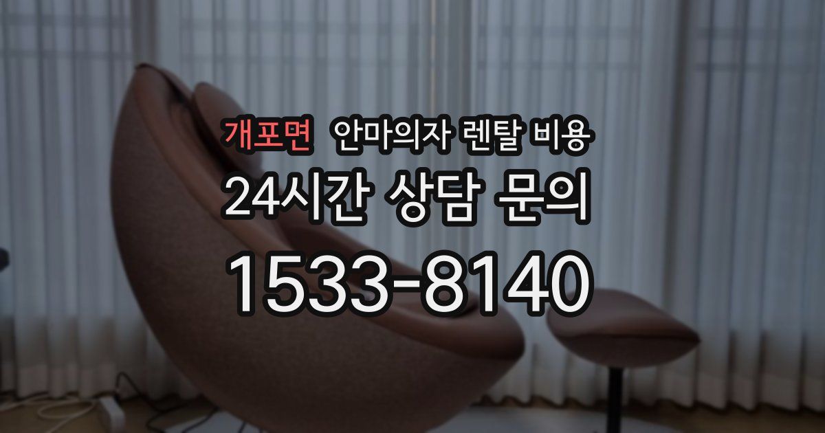 개포면 안마의자 렌탈 비용