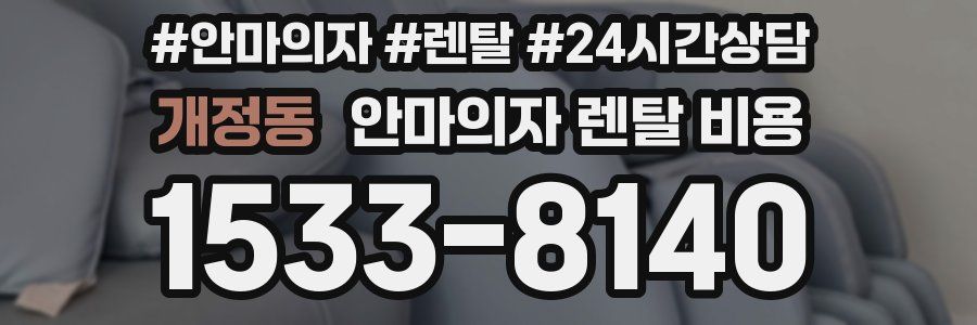 개정동 안마의자 렌탈 비용