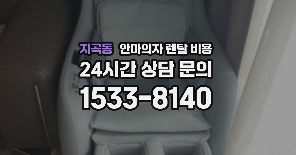 지곡동 안마의자 렌탈 비용