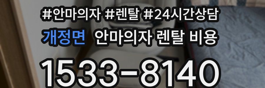 개정면 안마의자 렌탈 비용