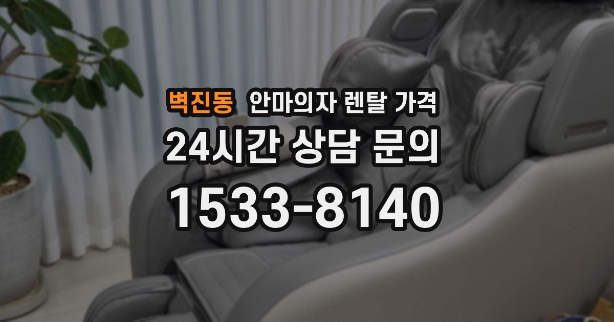 벽진동 안마의자 렌탈 가격