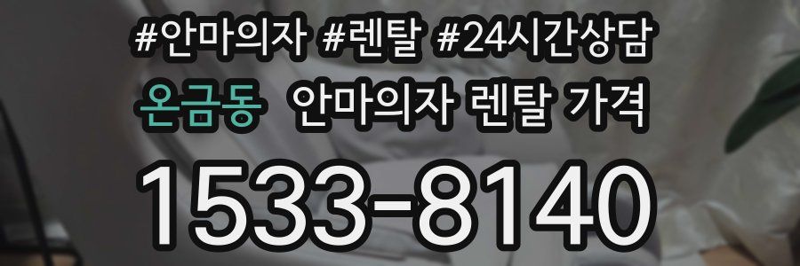 온금동 안마의자 렌탈 가격
