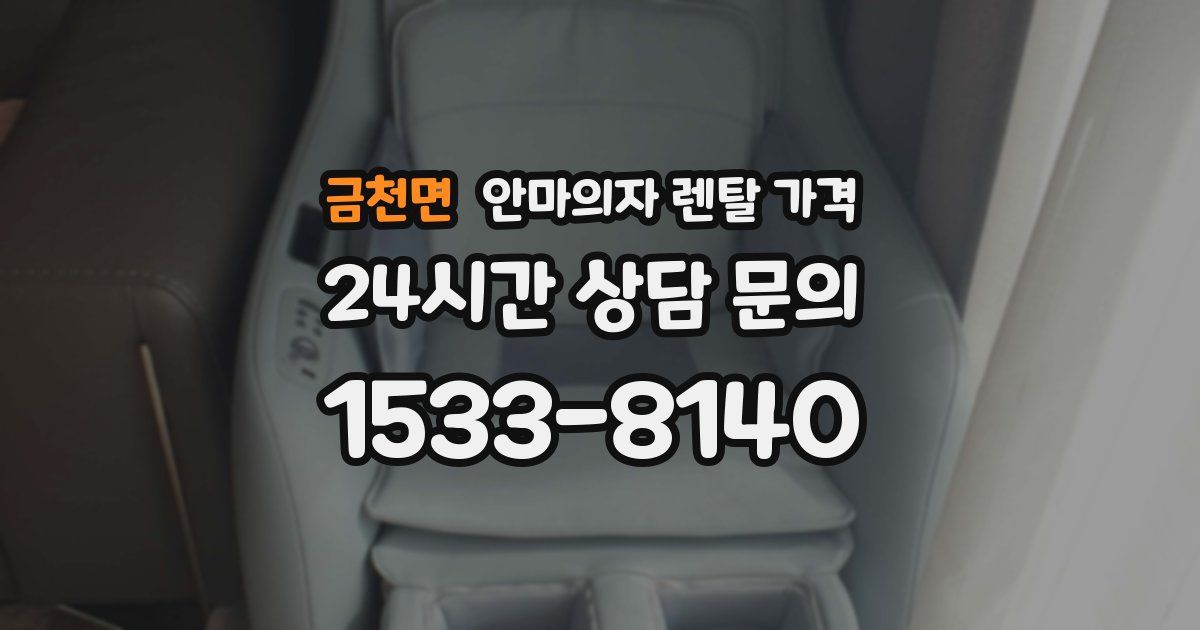금천면 안마의자 렌탈 가격