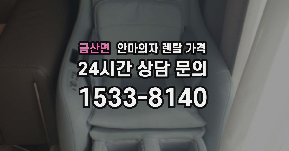 금산면 안마의자 렌탈 가격