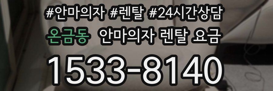 온금동 안마의자 렌탈 요금