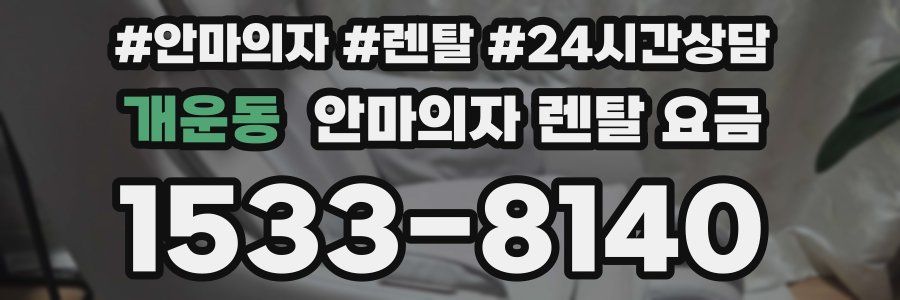 개운동 안마의자 렌탈 요금