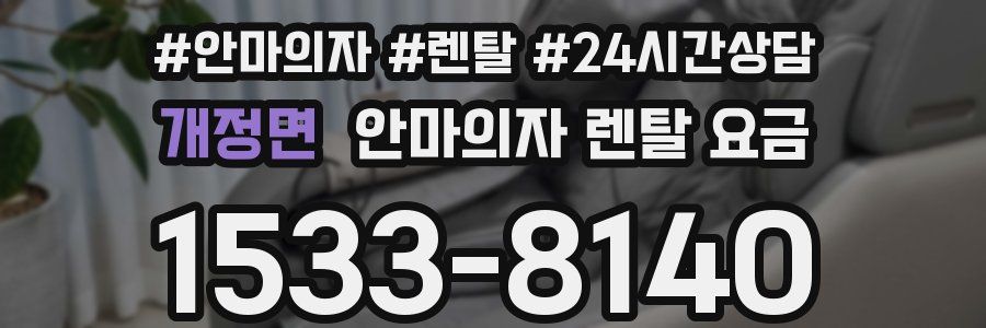 개정면 안마의자 렌탈 요금