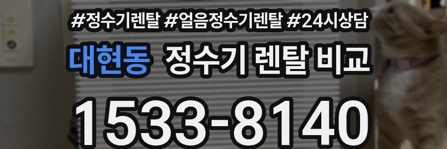 대현동 정수기 렌탈 비교