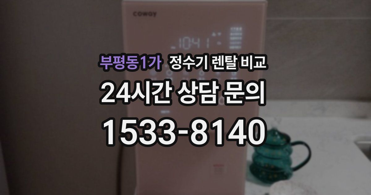 부평동1가 정수기 렌탈 비교