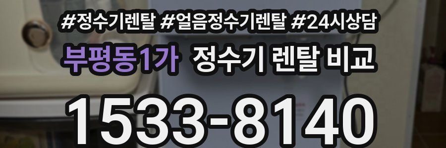 부평동1가 정수기 렌탈 비교