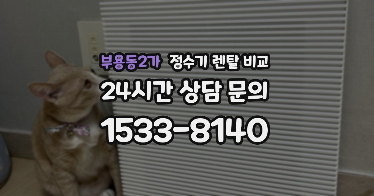 부용동2가 정수기 렌탈 비교