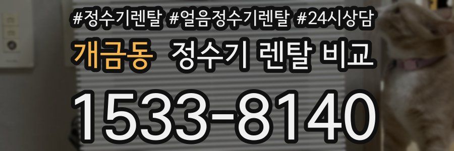 개금동 정수기 렌탈 비교