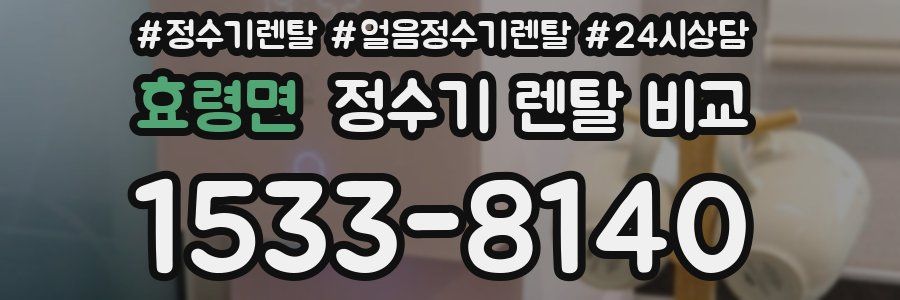 효령면 정수기 렌탈 비교