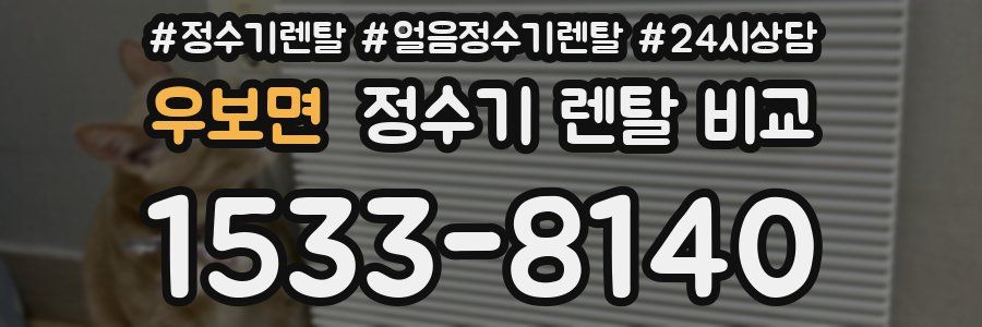 우보면 정수기 렌탈 비교