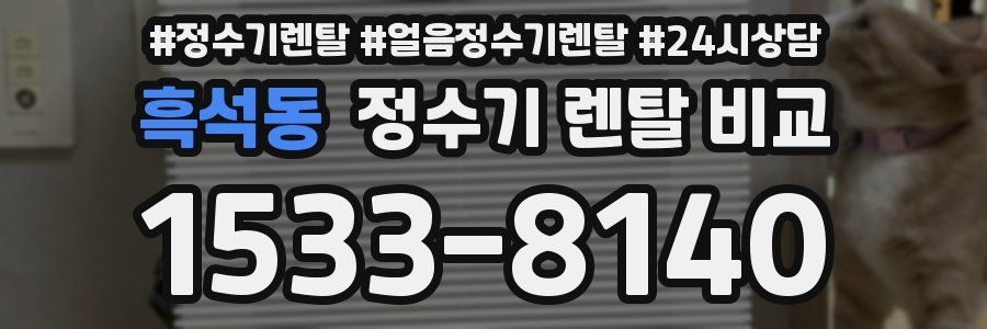 흑석동 정수기 렌탈 비교