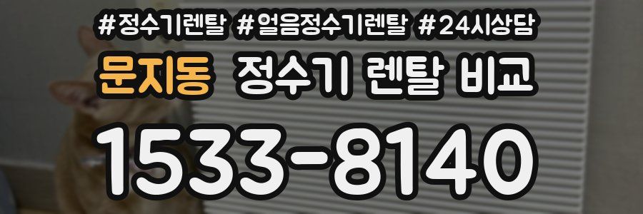 문지동 정수기 렌탈 비교