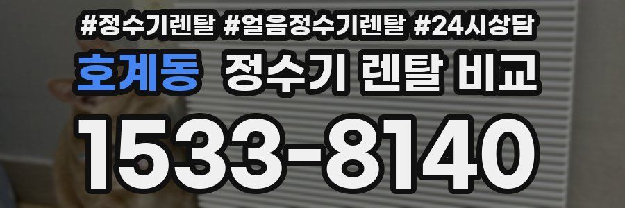 호계동 정수기 렌탈 비교