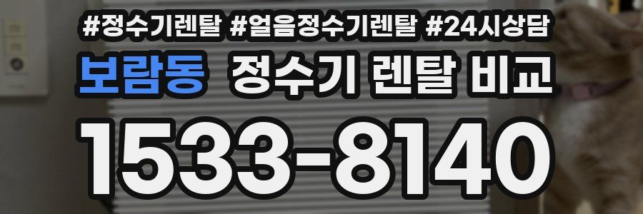 보람동 정수기 렌탈 비교
