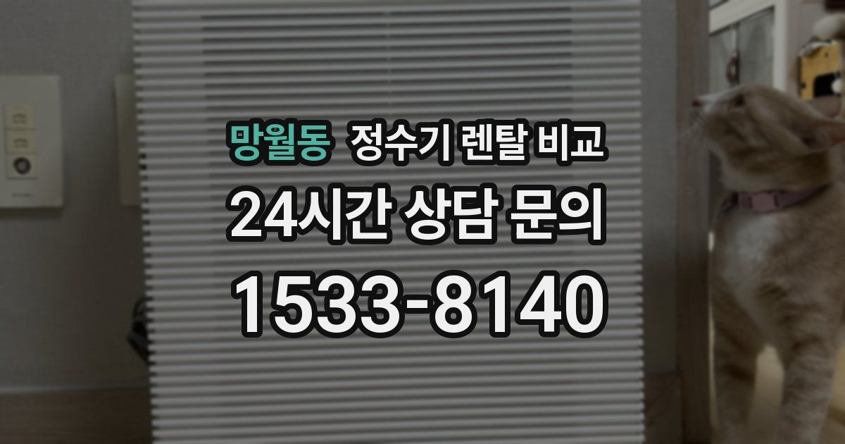 망월동 정수기 렌탈 비교
