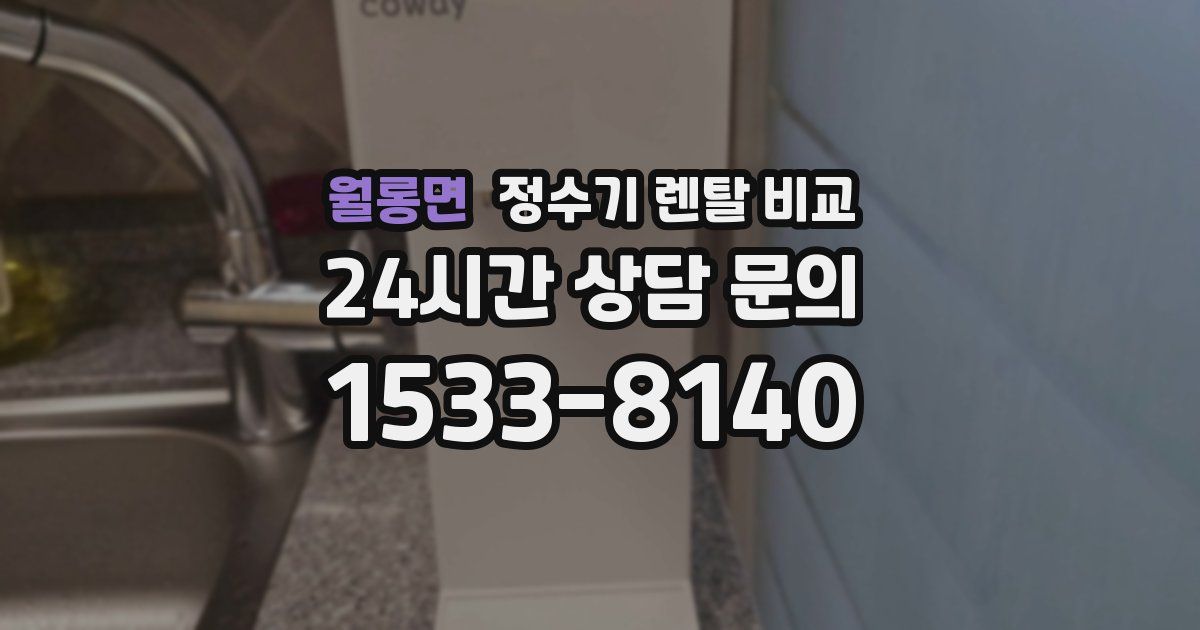월롱면 정수기 렌탈 비교