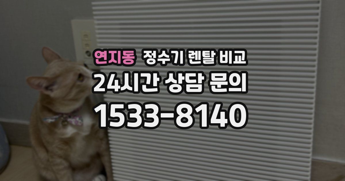 연지동 정수기 렌탈 비교