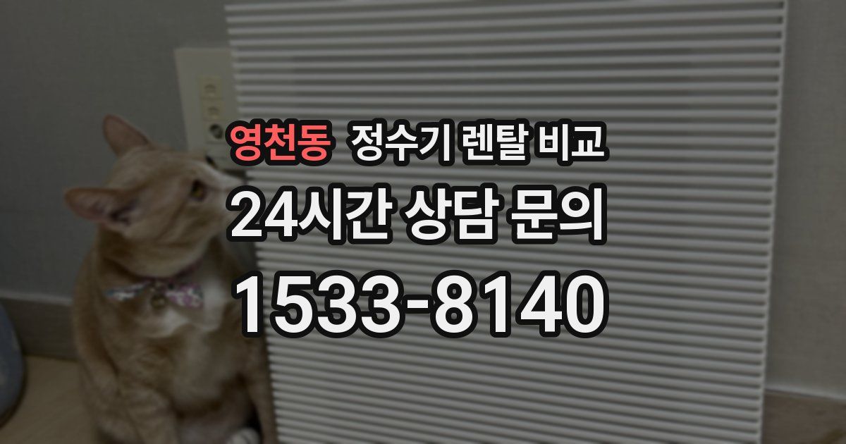 영천동 정수기 렌탈 비교