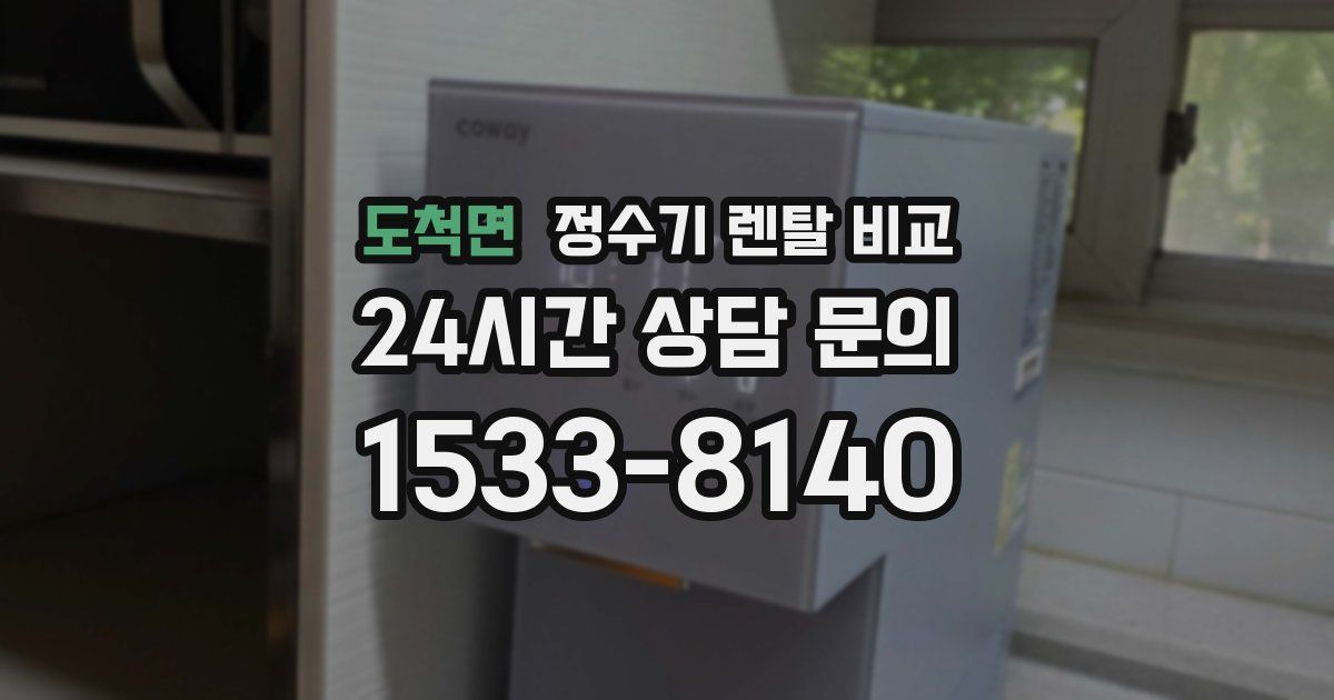 도척면 정수기 렌탈 비교