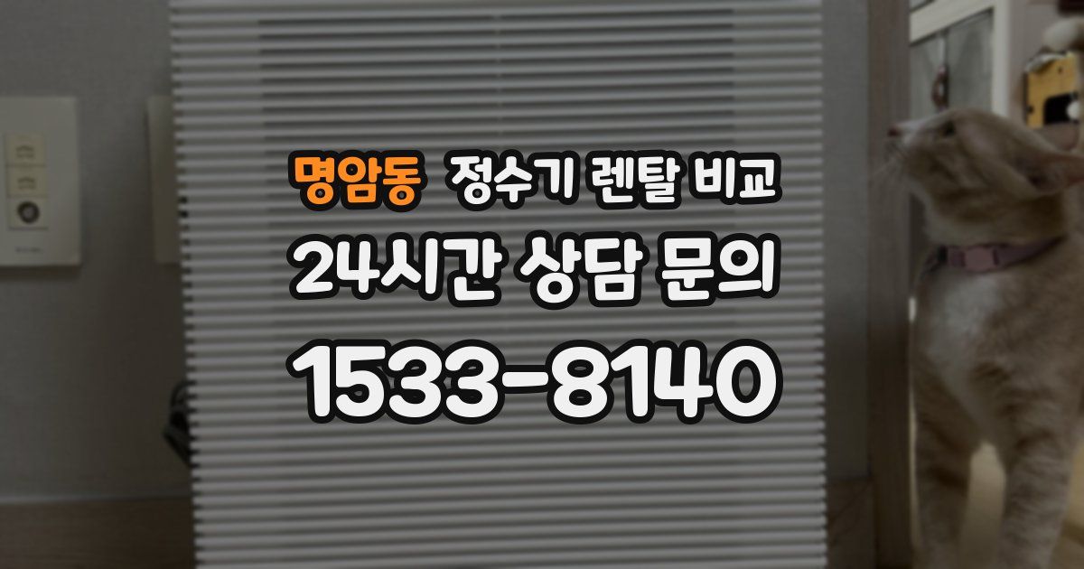 명암동 정수기 렌탈 비교