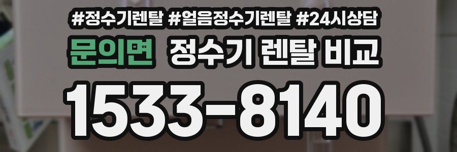 문의면 정수기 렌탈 비교