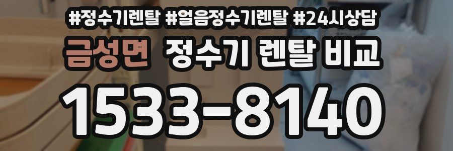 금성면 정수기 렌탈 비교