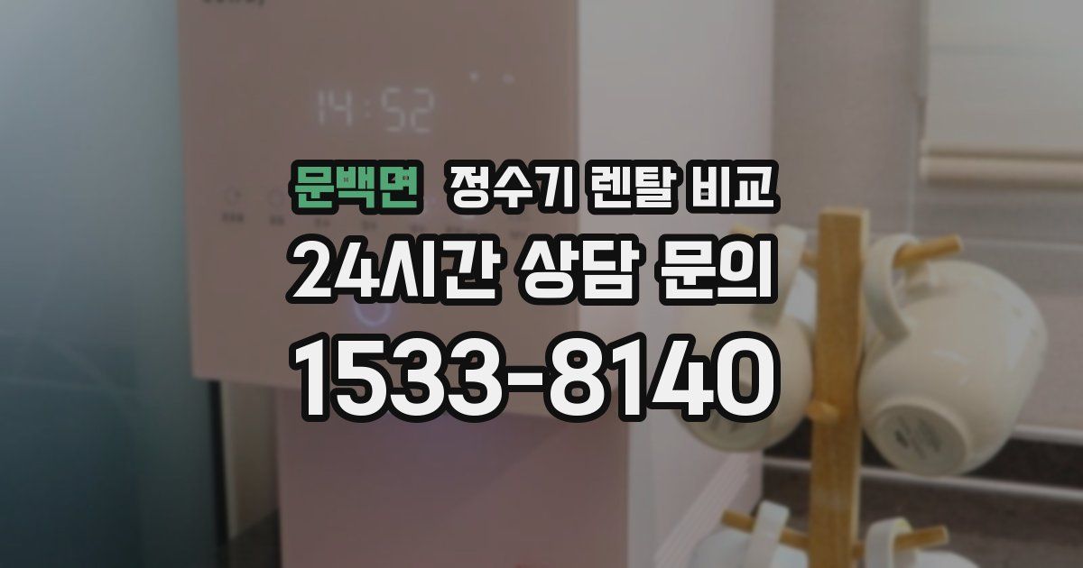 문백면 정수기 렌탈 비교