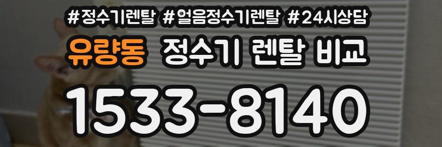 유량동 정수기 렌탈 비교
